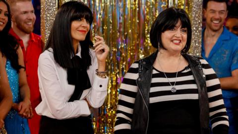 Ruth Jones, who plays Vanessa "Nessa" Jenkins on Gavin and Stacey, during their appearance on the live show of Saturday's Strictly Come Dancing show on BBC1.