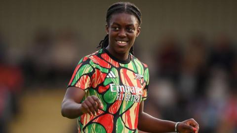 Michelle Agyemang training with Arsenal