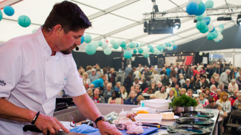 Image shows Falmouth Oyster Festival from a previous year