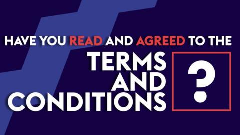 Graphic that reads HAVE YOU READ AND AGREED TO THE TERMS AND CONDITIONS?