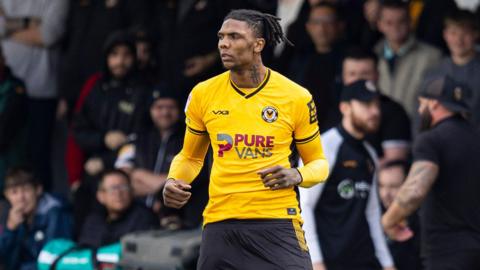 Newport County's on-loan striker Kyle Hudlin