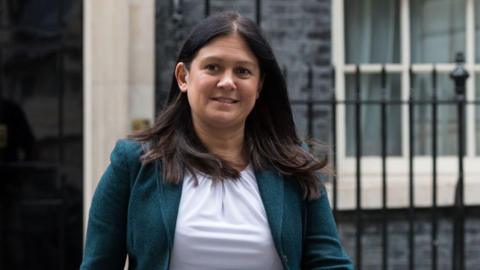 Culture Secretary Lisa Nandy leaves 10 Downing Street after attending a Cabinet meeting