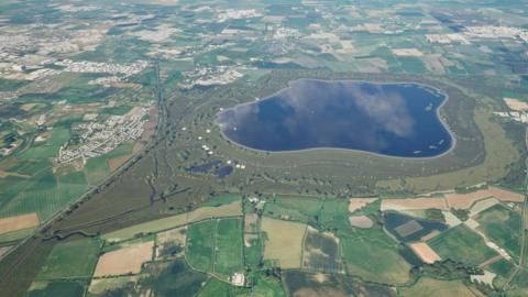 A CGI images of a view of Oxfordshire reservoir SESRO from north