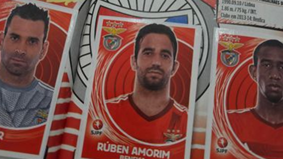 A sticker of Ruben Amorim when he was at Benfica in 2014-15