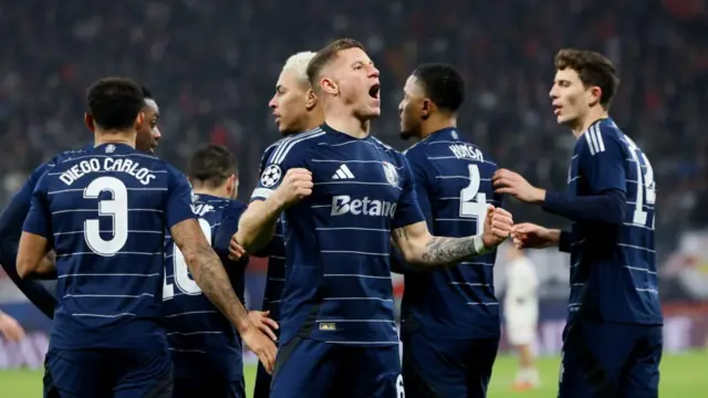 Ross Barkley celebrates goal against RB Leipzig