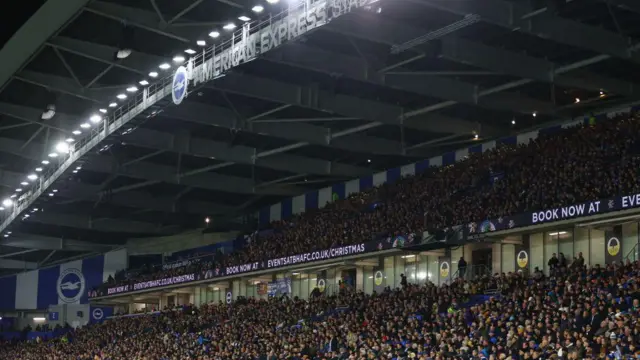 Brighton fans in Amex Stadium