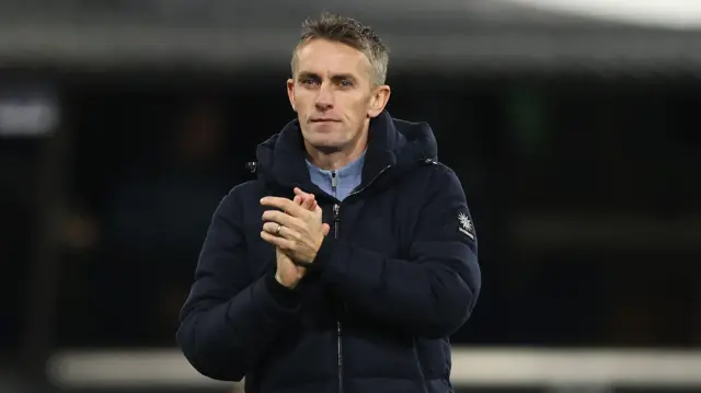 Kieran McKenna, Manager of Ipswich Town, applauds the fans after the Premier League match between Ipswich Town FC and Newcastle United FC at Portman Road on December 21, 2024