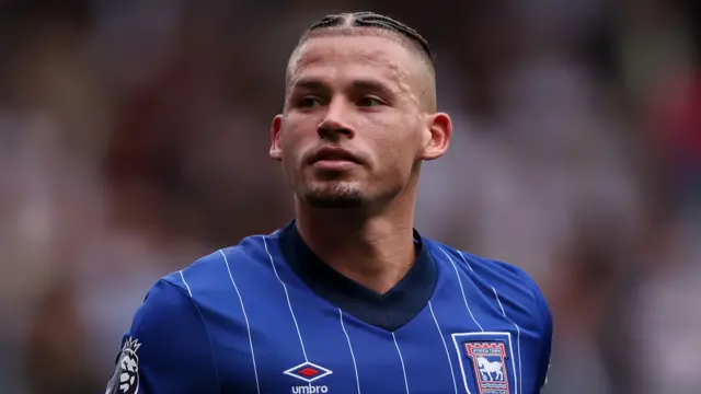 Kalvin Phillips looks on for Ipswich Town