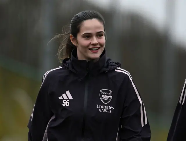 Freya Godfrey training with Arsenal