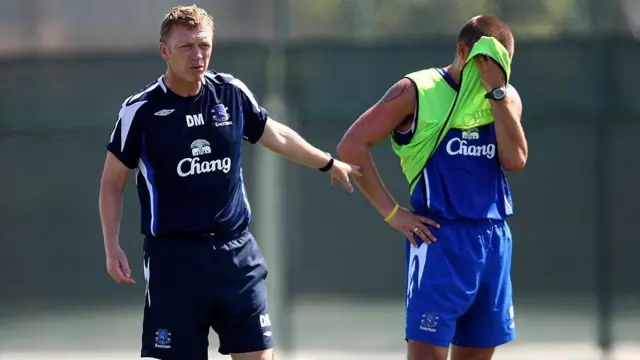 David Moyes with Alan Stubbs