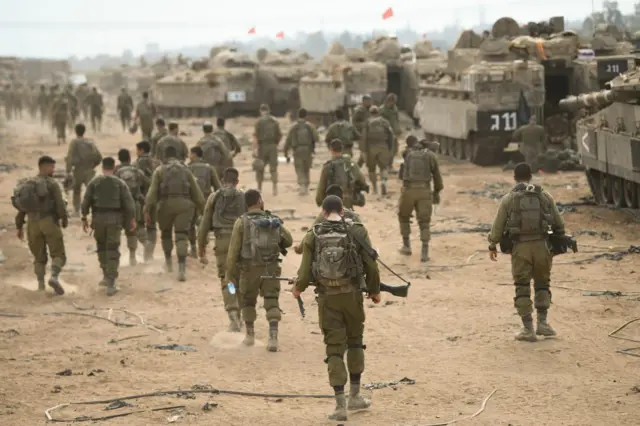 Benjamin Netanyahu says soldiers have been deployed all over the Gaza Strip