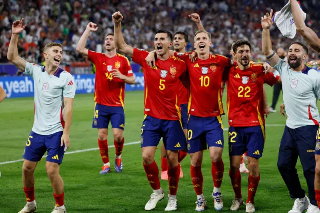 Spain celebrate