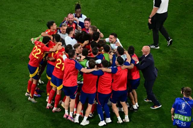 Spain celebrate