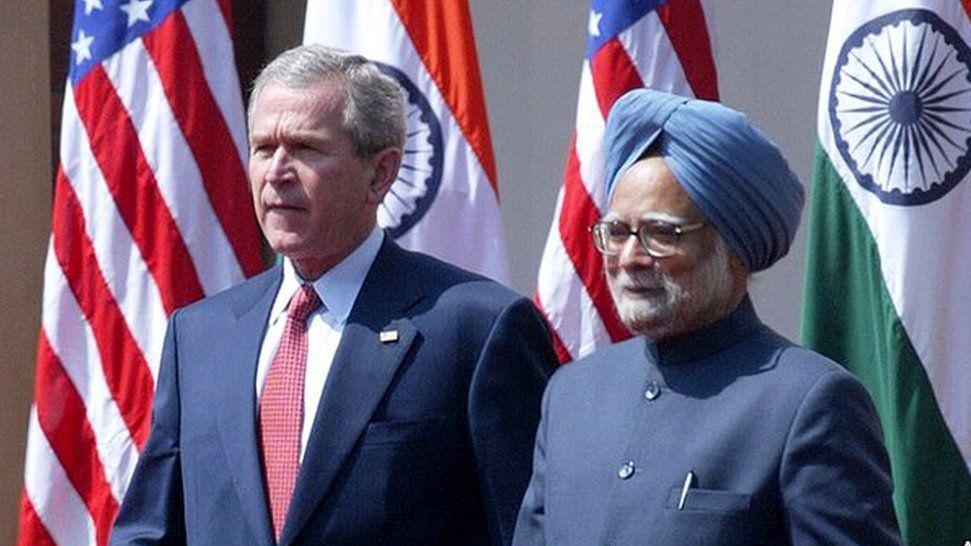 George W Bush and Manmohan Singh, March 2006