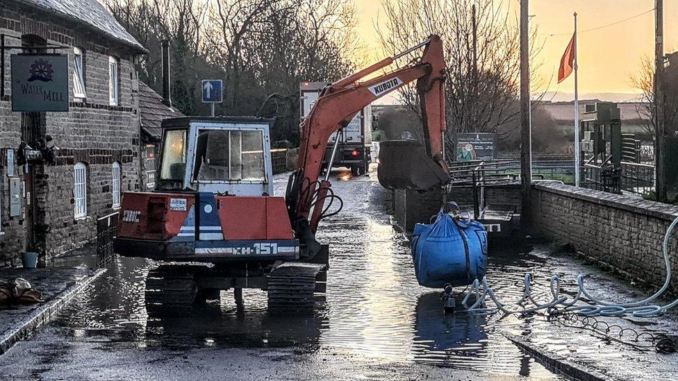 Flooding in Irthlingborough, Northamptonshire