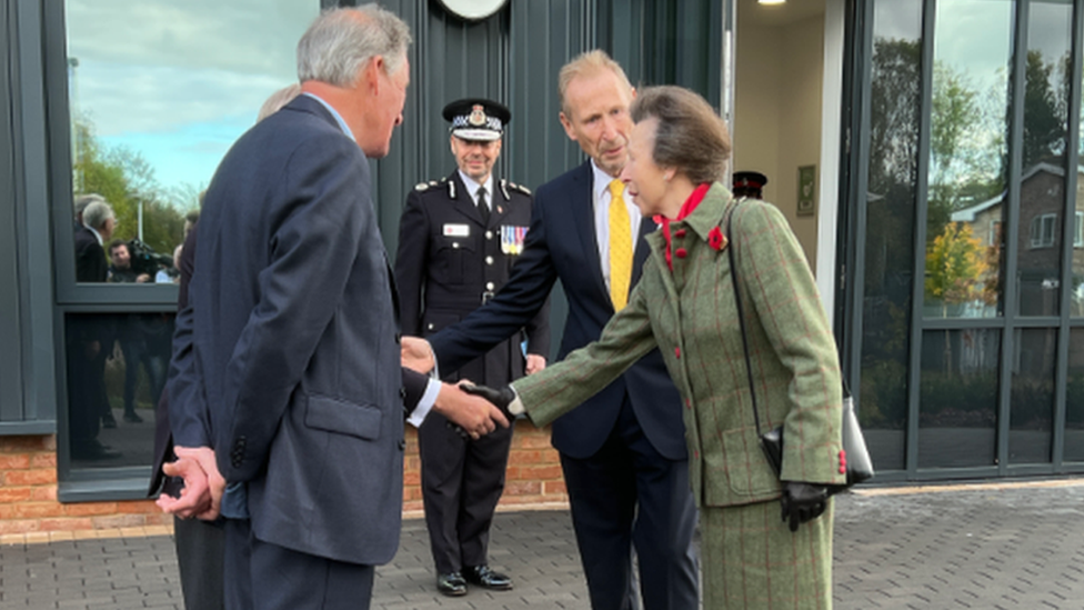 Princess Anne meets with Deputy Lord Lieutenant Roger Deeks