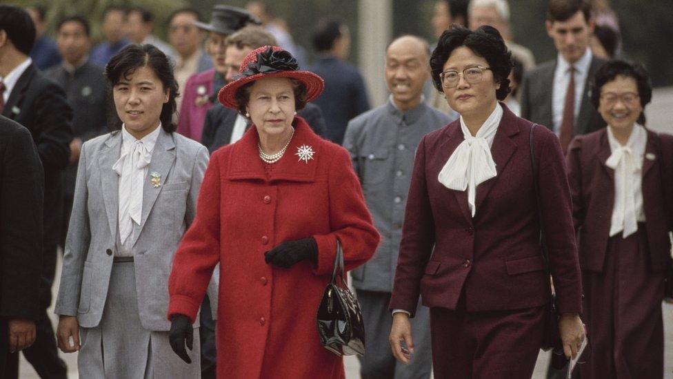 The Queen in China in 1986