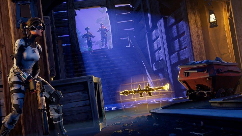 Still from Fortnite game