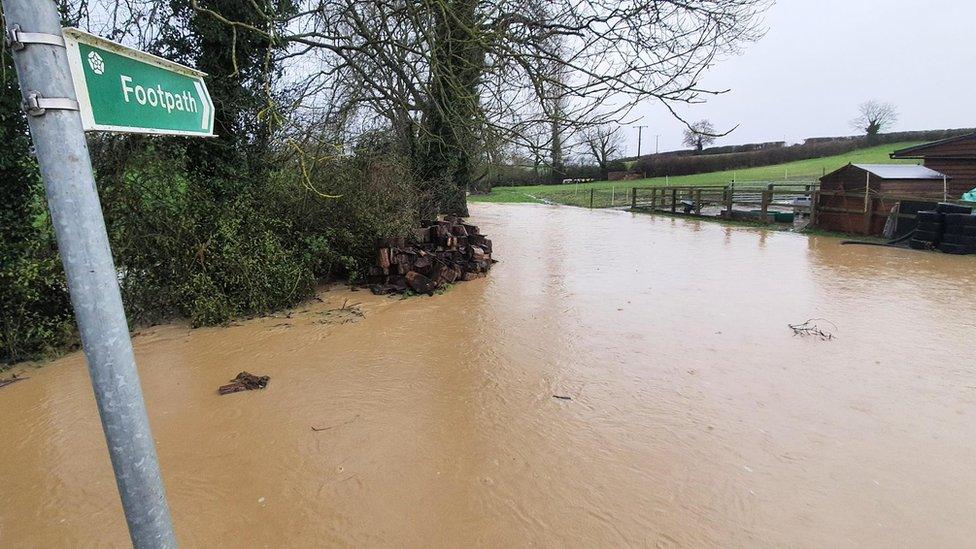 Flooding in Ashton Village in south Northants