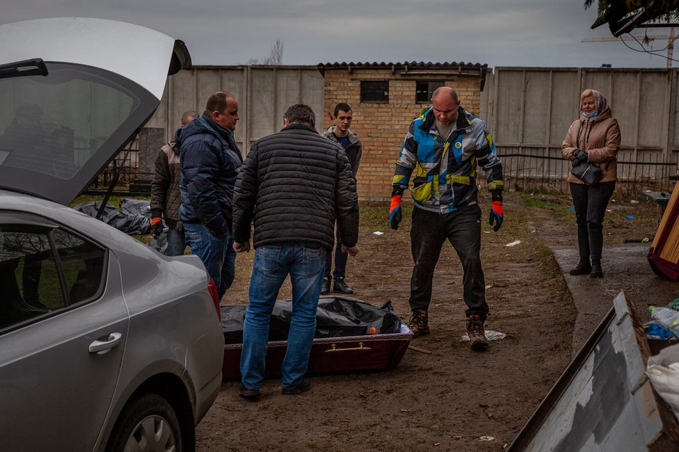 Because Vitaliy was already identified, he was placed by his family straight into a casket.