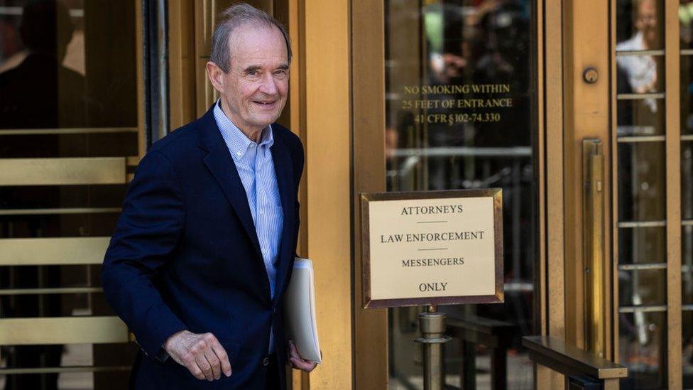 Attorney David Boies, representing several alleged victims of Jeffrey Epstein, exits federal court following a bail hearing for Jeffrey Epstein, July 15, 2019 in New York City