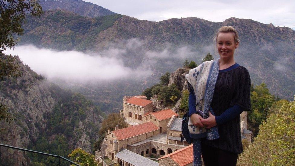 Ellen, seen travelling here in the Pyrenees