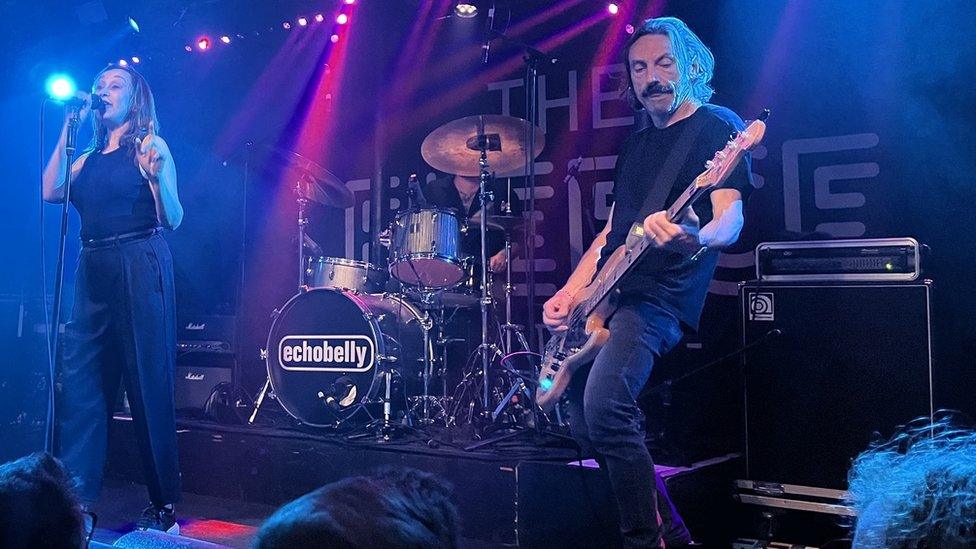 The band Echobelly on stage at The Fleece in Bristol