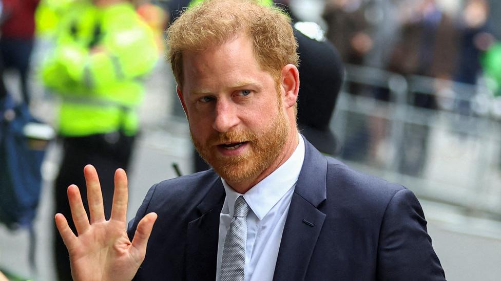 Prince Harry, Duke of Sussex walks outside the Rolls Building of the High Court in London, Britain June 7, 2023