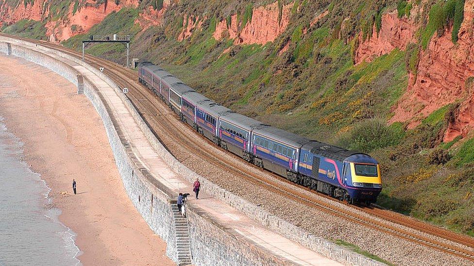 Great Western train on route between London and Cornwall