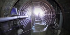 Um túnel do Hamas em Gaza visto por dentro