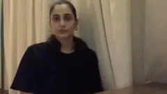 Video obtained by the BBC showing appeal from Zeynab Javadli