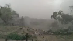 Tempestade de cinzas se aproxima de comunidade