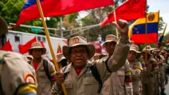 Miembros de la Milicia Boliviariana.