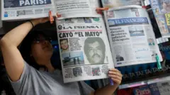 Um jornal anuncia a captura de "El Mayo" Zambada