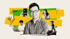 Ilustração com foto de Luis von Ahn no meio