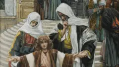 Une œuvre de 1850 de James Tissot représentant Jésus à l'âge de 12 ans. 