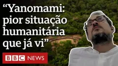 Médico André Siqueira, imagem de terra indígena e o texto - "Yanomami: pior situação humanitária que já vi"