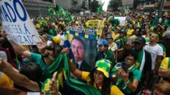 Protesto pró-Bolsonaro na Avenida Paulista em março deste ano