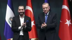 Bukele e Erdogan na Turquia em 2022