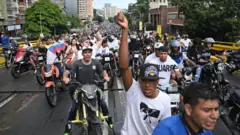 Protesto em Altamira, Venezuela