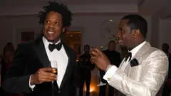 Imagem de arquivo de Jay-Z e Diddy em um evento