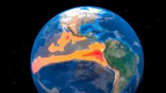 El Niño na Terra vista do espaço