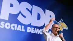 Geraldo Alckmin em discurso pelo PSDB