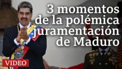 3 momentos de la polémica juramentación de Maduro