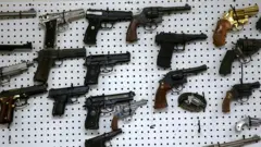 Armas expostas em parede