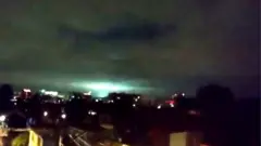 Luzes durante o terremoto no México