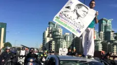 protesto contra morte de motoboy brasileiro em Londres