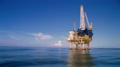 Plataforma de petróleo no Golfo do México