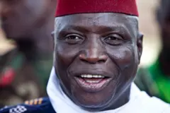 Portrait de l'ancien président gambien, Yahya Jammeh, qui a dirigé le pays de 1994 à 2016.