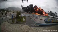 Explosão em praia de Ubatuba em acidente de avião